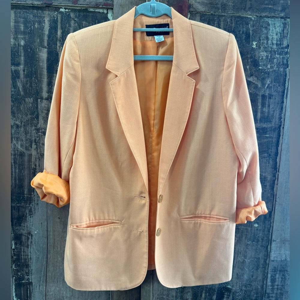 SAG HARBOR PETITE PEACH BLAZER JACKET